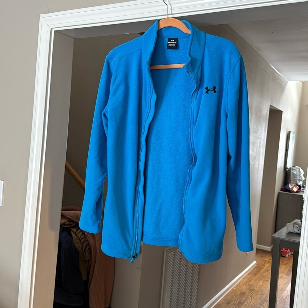 Under Armor blue boys zip up fleece size YXL